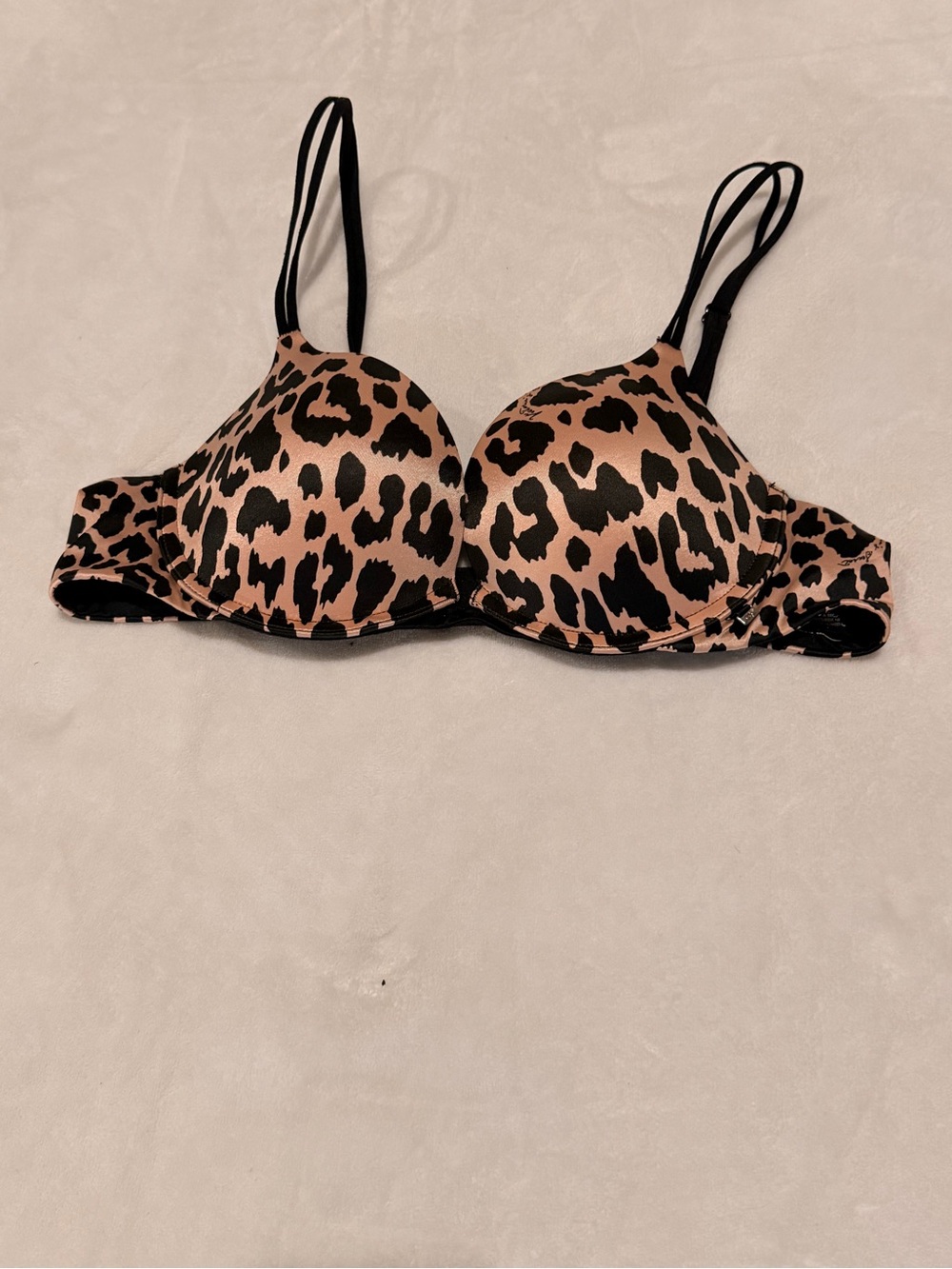 Victoria's Secret Leopard Print Push-Up Bra in Tan and Black